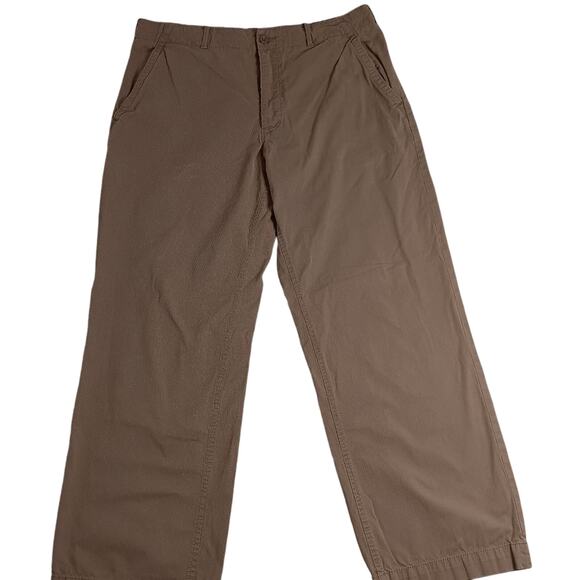 GAP Other - Gap Corduroy Pants Men L 36X32 Tan Loose Wide Straight Leg Button Fly Drawstring